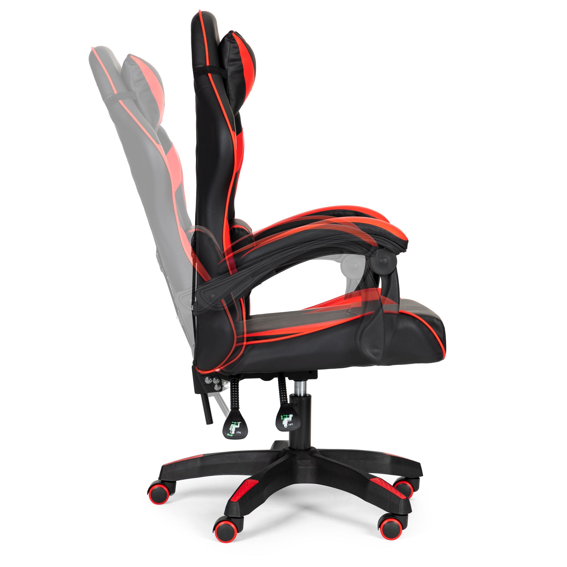 Kausa spēļu krēsls, biroja krēsls ar regulējumu un spilveniem