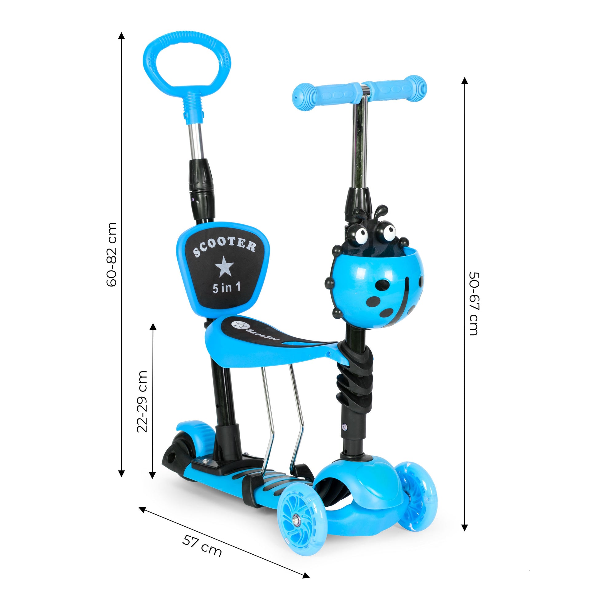 Līdzsvara skrejritenis 5-in-1 LED BUBU