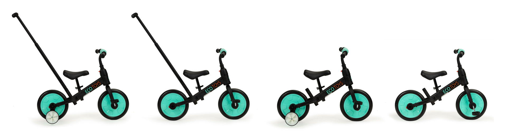 Balansa velosipēds ar pedāļiem - apmācība 3in1 Ecotoys blue