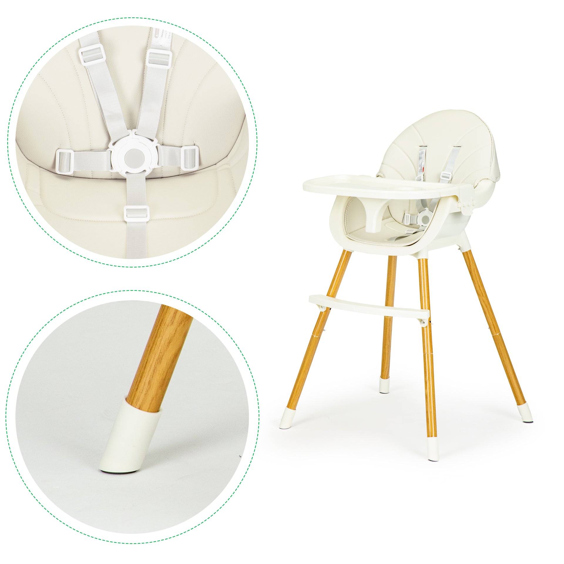 Barošanas krēsls 2in1 ECOTOYS Beige