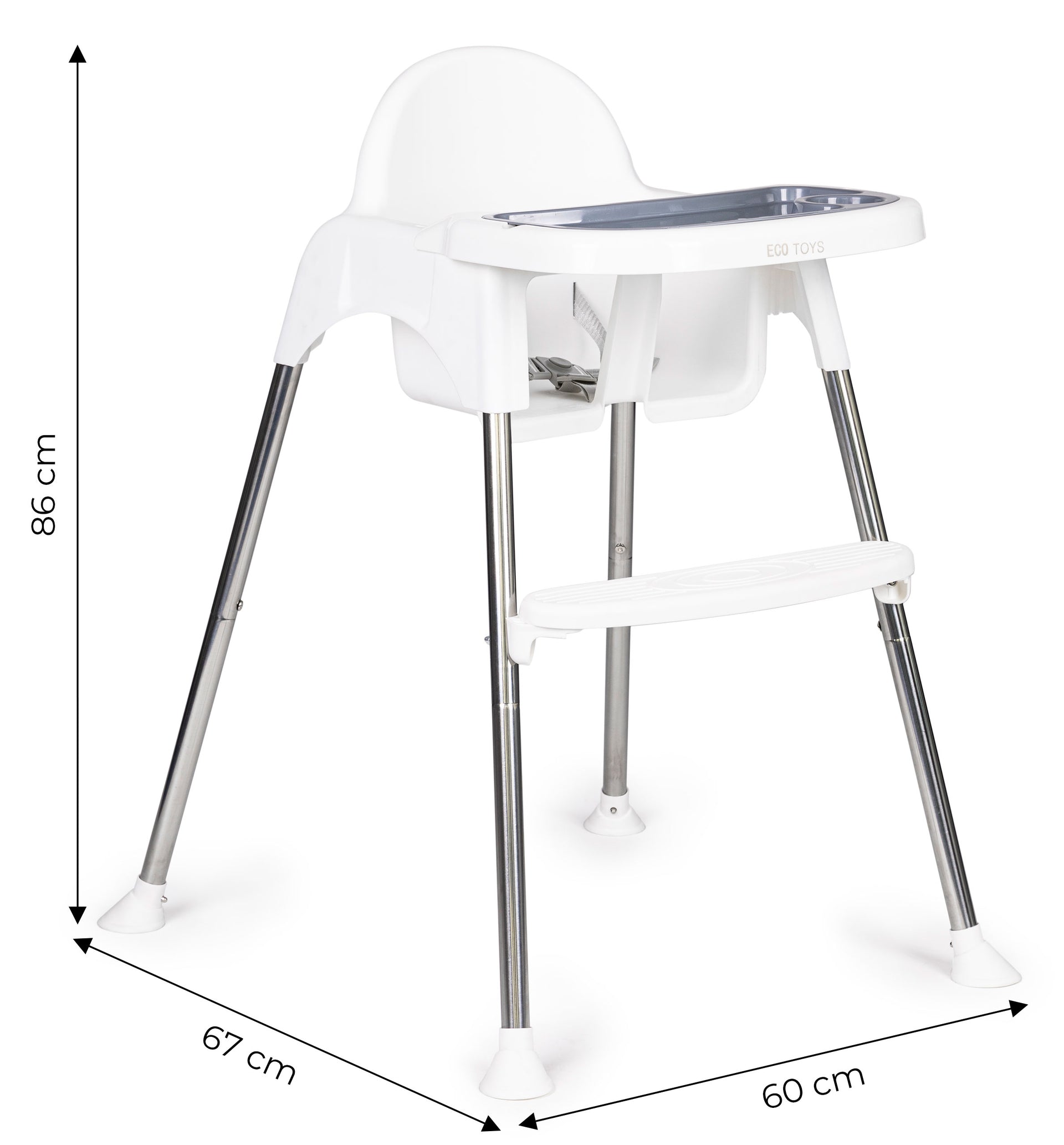2in1 barošanas krēsls, paplāte, jostas ECOTOYS