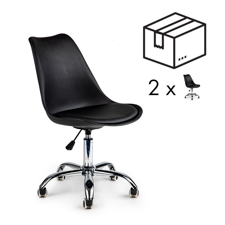 Grozāms biroja krēsls ar spilvenu black ModernHome