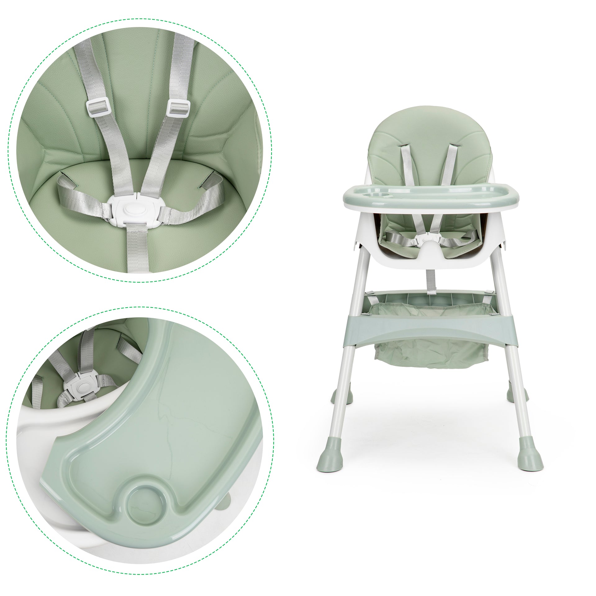 2-in-1 barošanas krēsls ar 5 punktu jostām ECOTOYS debeszils