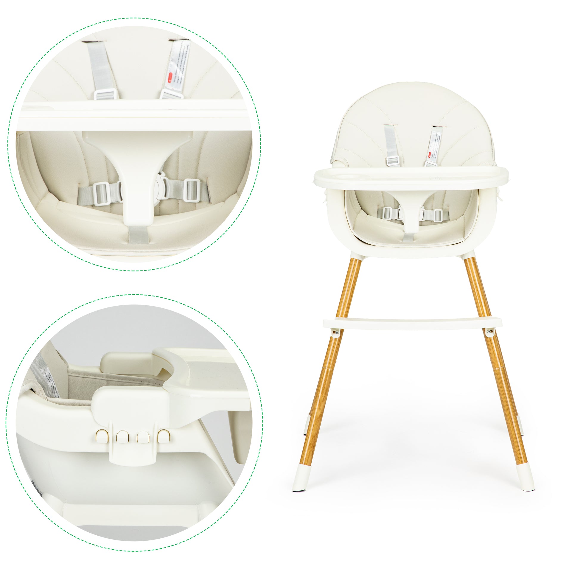 Barošanas krēsls 2in1 ECOTOYS Beige