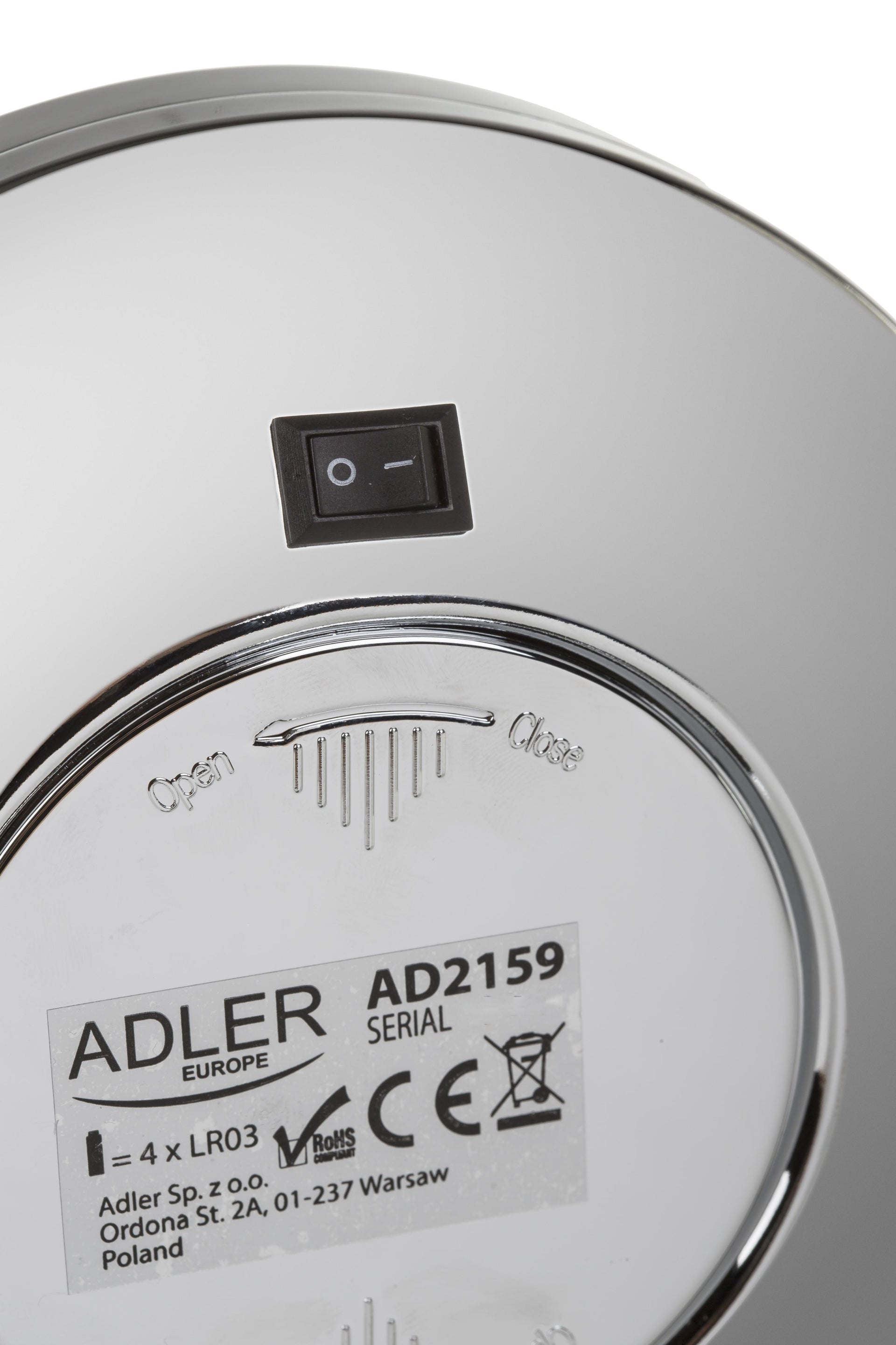 Adler AD 2159 LED grima spogulis ar apgaismojumu, kas stāv uz kosmētikas kājiņas, palielinošs grima spogulis