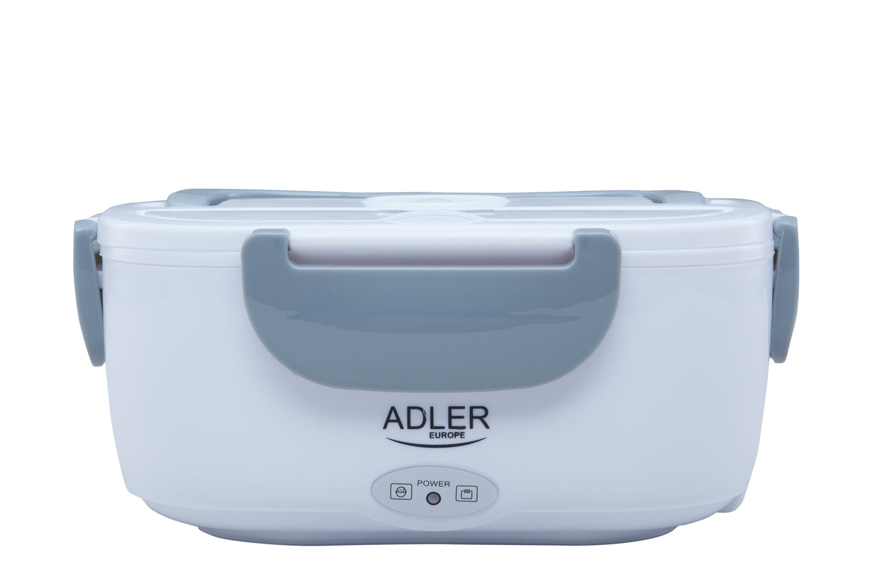 Adler AD 4474 pelēks Apsildāms ēdiena trauks pusdienu kārbas komplekts konteinera atdalītājs karote 1,1 L