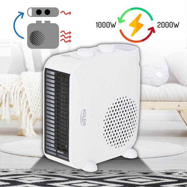 Adler AD 7725w ventilatora sildītājs elektriskais sildītājs ventilatora sildītāja termostats 2000W