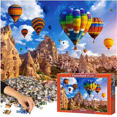 CASTORLAND Puzzle 2000 elementi Krāsaini gaisa baloni Kapadokija - Gaisa baloni Kapadokijā 92x68cm