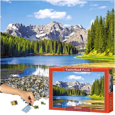 CASTORLAND Mozaīka 3000 gabaliņu Misurina ezers Itālija - Misurina ezers Itālija 92x68cm