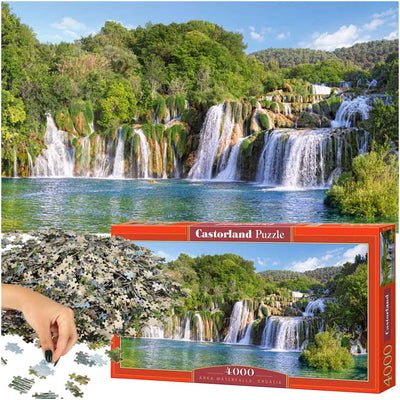 CASTORLAND Puzzle 4000el. Krka ūdenskritumi, Horvātija - Krka ūdenskritumi
