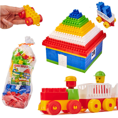 DIPLO 3D konstrukcijas plastmasas klucīši bērniem 233el.
