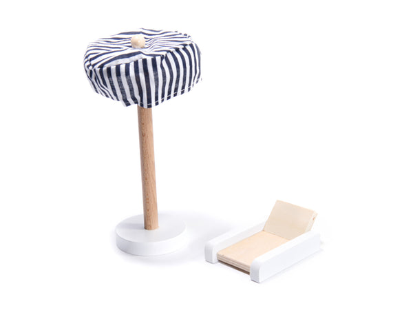 MDF koka leļļu māja + mēbeles 78cm melna LED