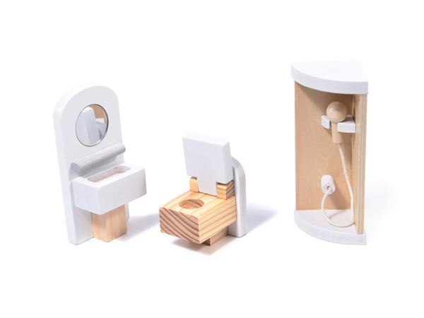 MDF koka leļļu māja + mēbeles 78cm melna LED