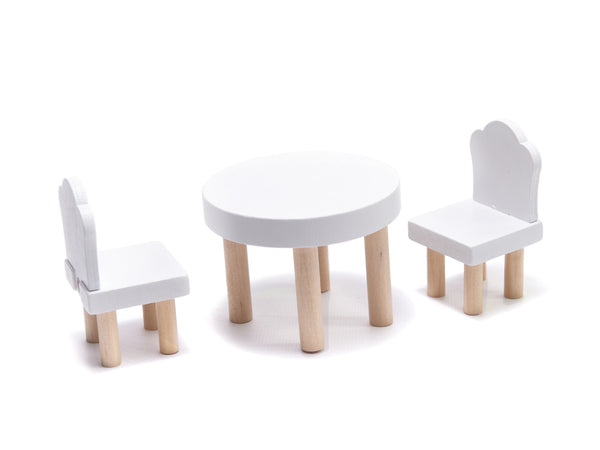 MDF koka leļļu māja + mēbeles 78cm melna LED