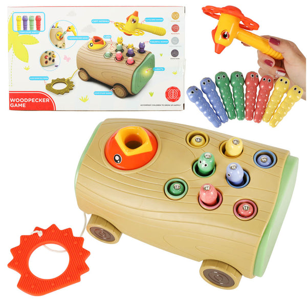 Magnētiskā spēle barot putnu uz riteņiem