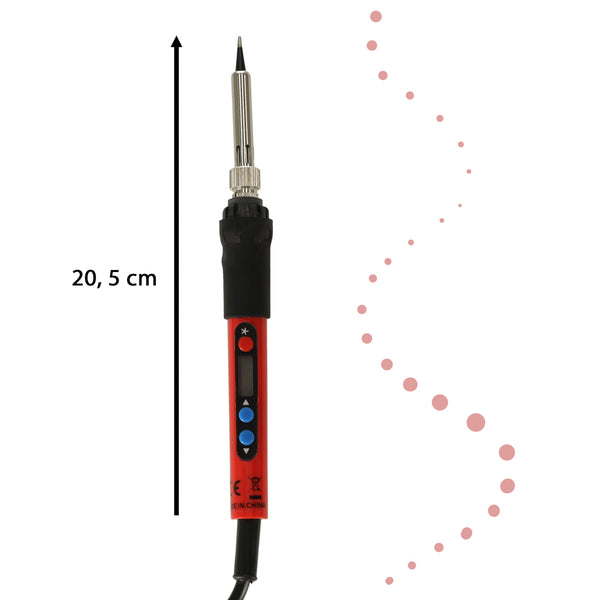 Apsildāma pretestības lodāmurs temperatūras kontrole LCD displejs 80W