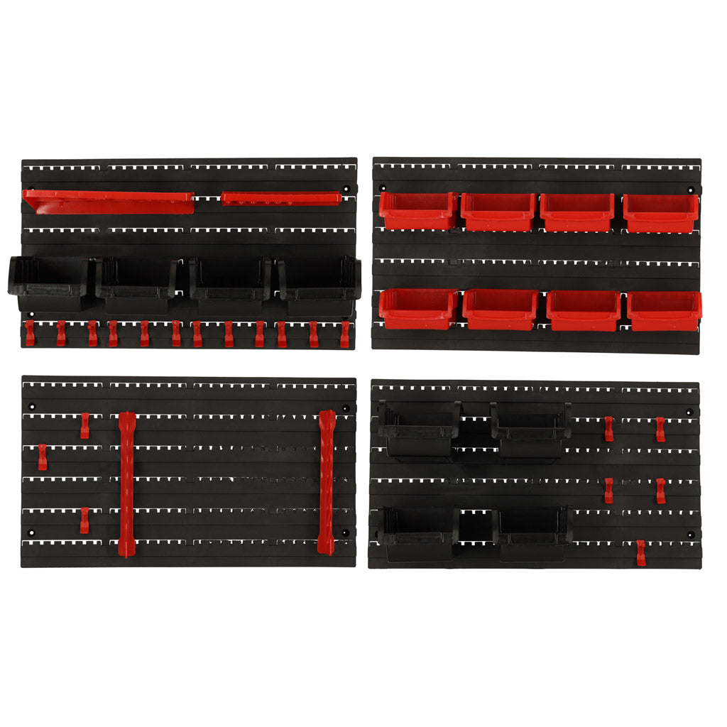 Darbnīcas organizators garāžas sienas instrumentu dēļu plaukti turētāji āķi pakaramie konteineri 48x21x1 cm