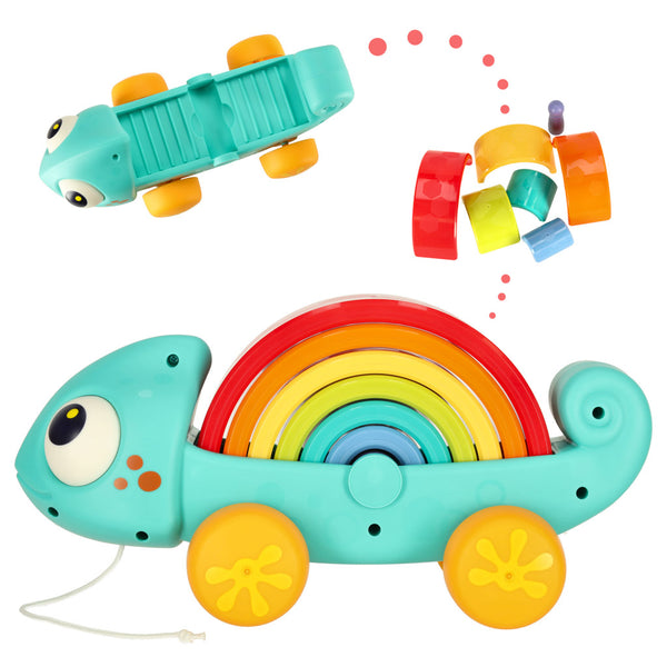Hameleons sorter montessori puzzle bloki vilkšanai