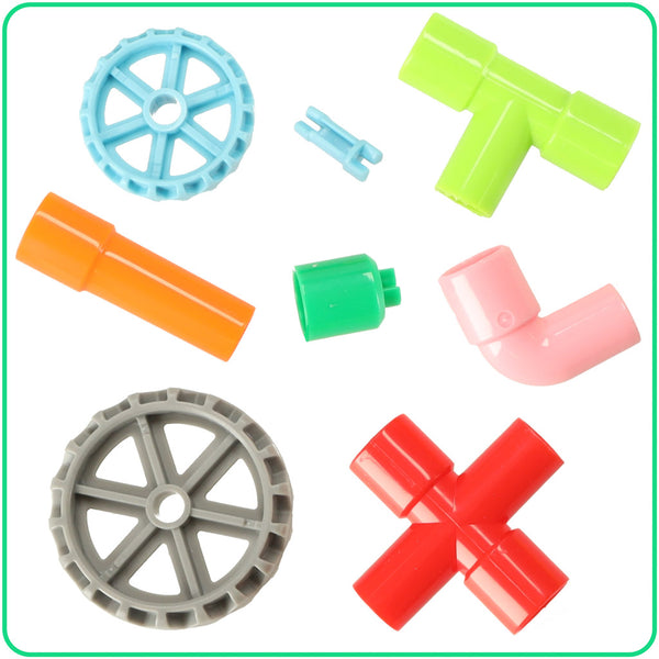 Izglītojoši konstruktori - Ūdens caurules ar piederumiem 170el