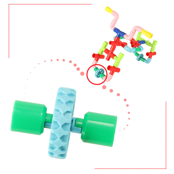 Izglītojoši konstruktori - Ūdens caurules ar piederumiem 170el