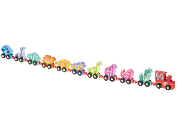 Montessori koka vilciena dinozauru vilciens