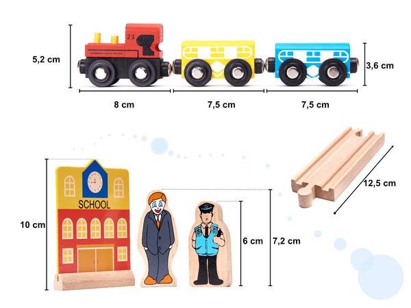 Koka vilciena vagonu sliežu ceļš + 70el