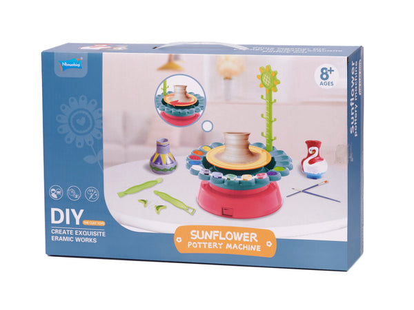 Keramikas rata radošais komplekts ar mālu un krāsām 600g