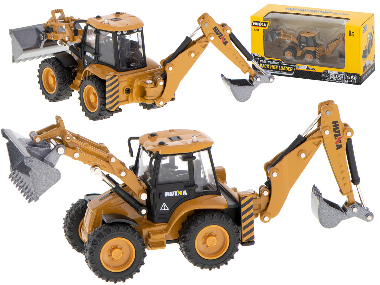 Ekskavatora iekrāvēja buldozers ar kausu Metāla modelis H-toys 1704 1:50