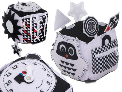 Izglītojošs sensoro kubs kontrasta mīksts taustes