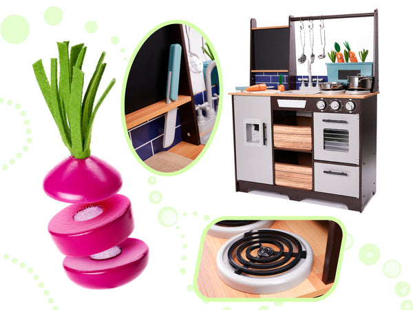 Bērnu virtuve VEGĀNS ar aksesuāriem XXL 96cm