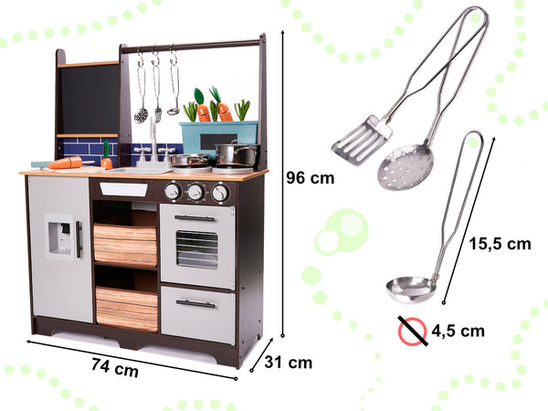 Bērnu virtuve VEGĀNS ar aksesuāriem XXL 96cm