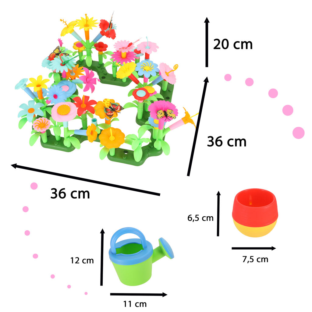 Ziedi radošie bloki ziedu dārzs 175 elementi
