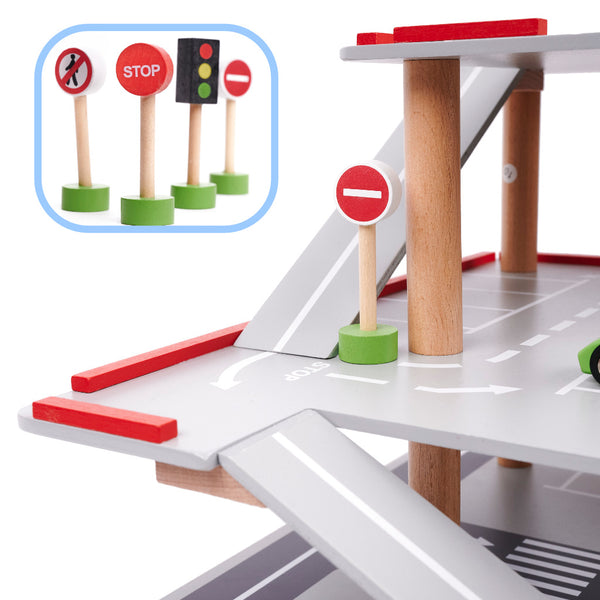 LULILO koka autostāvvieta BENINO divstāvu pilsētas garāža
