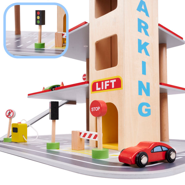 LULILO koka autostāvvieta BENINO divstāvu pilsētas garāža