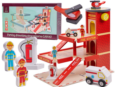 LULILO koka autostāvvieta GANAO ugunsdzēsēju komanda