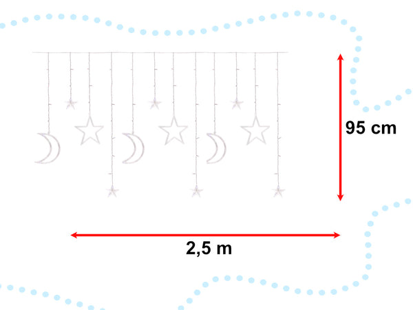 LED  gaismu virtene MOON