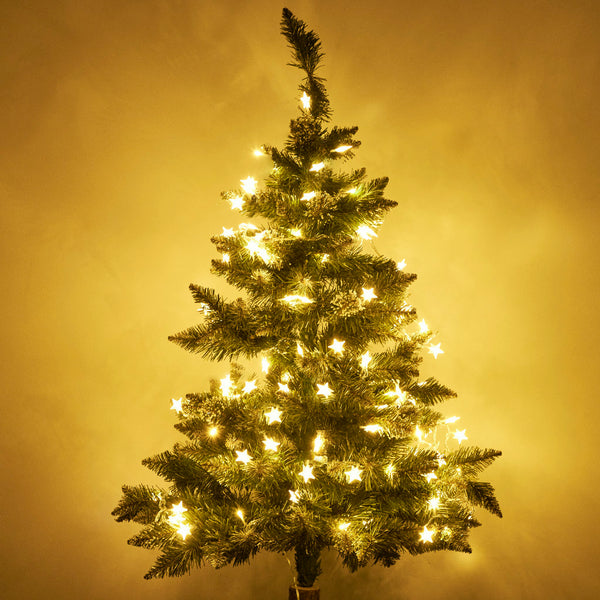 LED zvaigžņu ķēdes apgaismojums 10m 100LED silti balta
