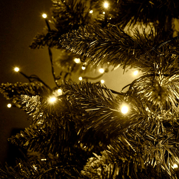 LED gaismas ķēdes 10m 100LED silti balta