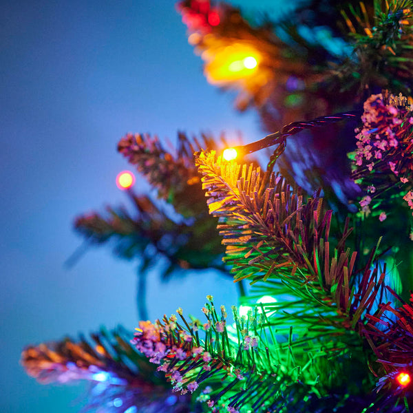 LED gaismas ķēdes 10m 100LED daudzkrāsains apgaismojums