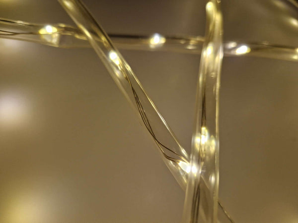 LED virtene 10m 100LED silti balta