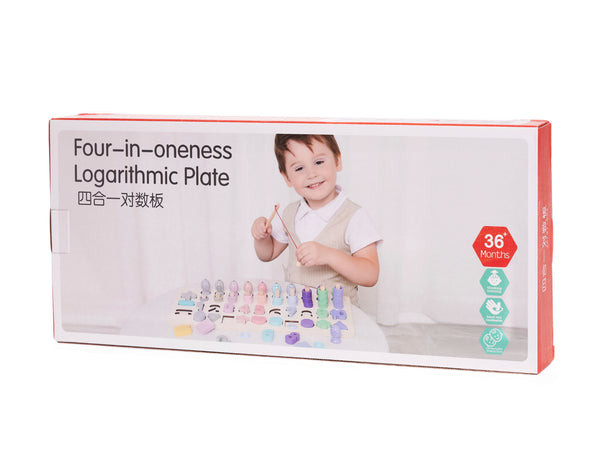 Koka skaitīšanas ritenis zivju ķeršanas skaitļu formas