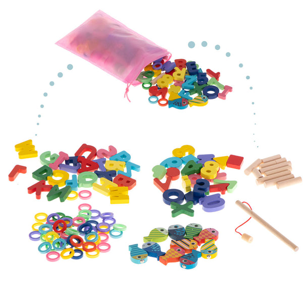 Koka skaitīšanas ritenis zvejas alfabēta skaitļi