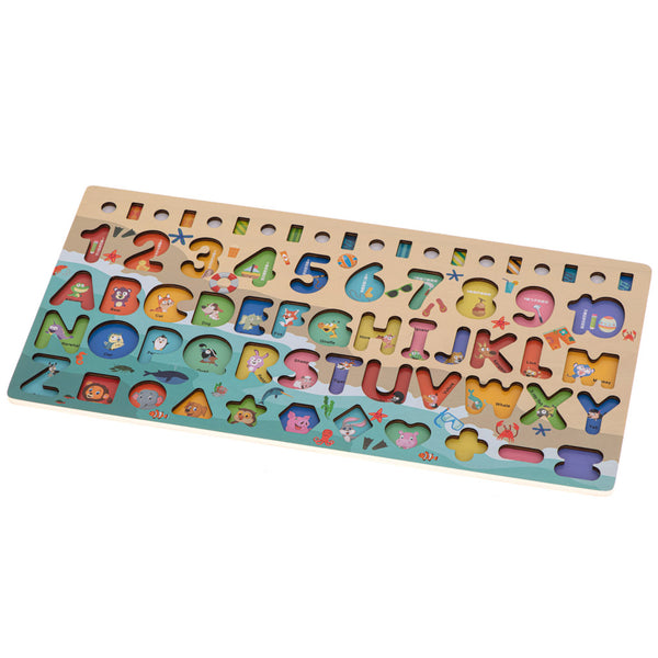 Koka skaitīšanas ritenis zvejas alfabēta skaitļi