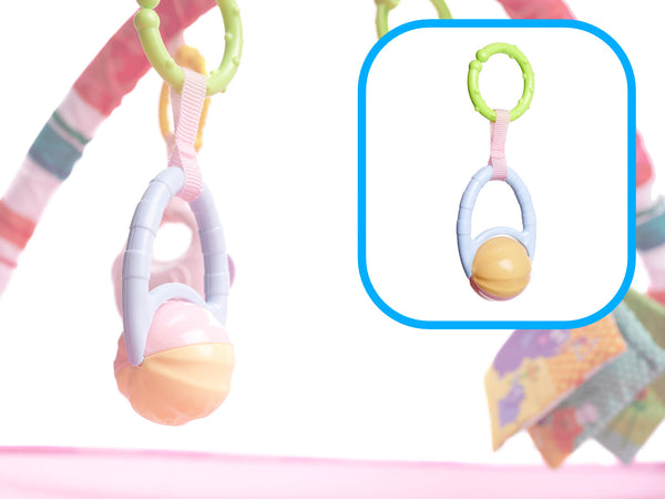 Izglītojoša rotaļu manēža ar bumbiņām rozā krāsā