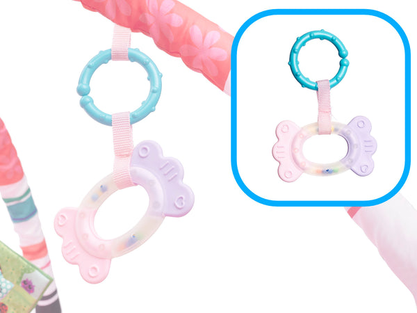 Izglītojoša rotaļu manēža ar bumbiņām rozā krāsā