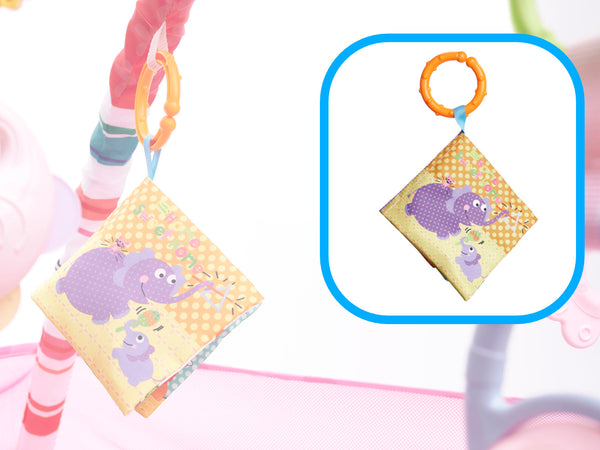 Izglītojoša rotaļu manēža ar bumbiņām rozā krāsā