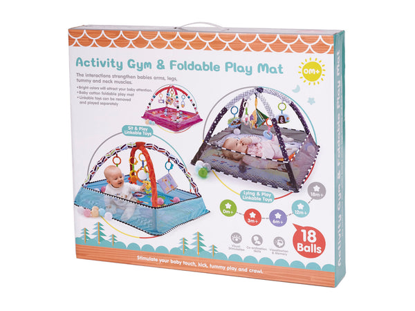 Izglītojoša rotaļu manēža ar bumbiņām rozā krāsā