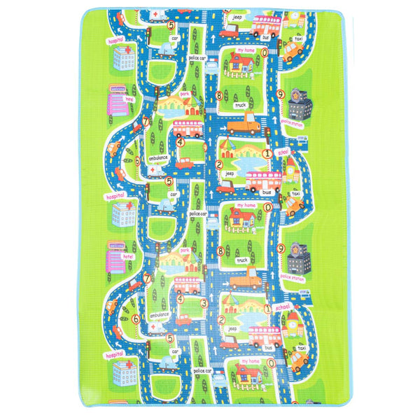 Izglītojošs putuplasta paklājs bērniem ielas 160x200cm