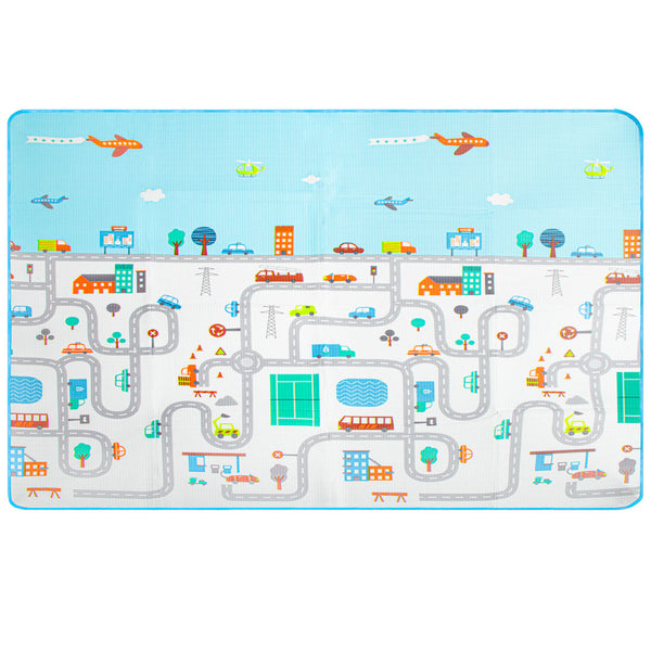Izglītojošs putuplasta paklājs bērniem ielas 180x200cm