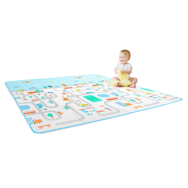 Izglītojošs putuplasta paklājs bērniem ielas 180x200cm